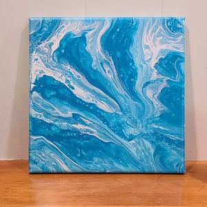 10"x10" HAND MADE PAINT POUR